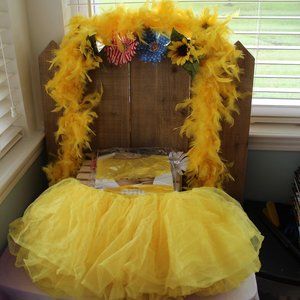 Halloween TuTu & BOA Yellow Adult Costume